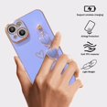thumbnail image 4 of Compatible with iPhone 14 Plus Case Cute Sparkling with Light Heart Bracelet Plating Protect The Camera Soft TPU Apply to iPhone 14 Plus Case Ladys, Girls and Women (Purple), 4 of 7