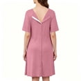thumbnail image 6 of Annhoo Maternity Dress Short Sleeve V Neck Pleated Waist Knee Length Flowy Gowns Fall Casual Pregnancy Dress, 6 of 7