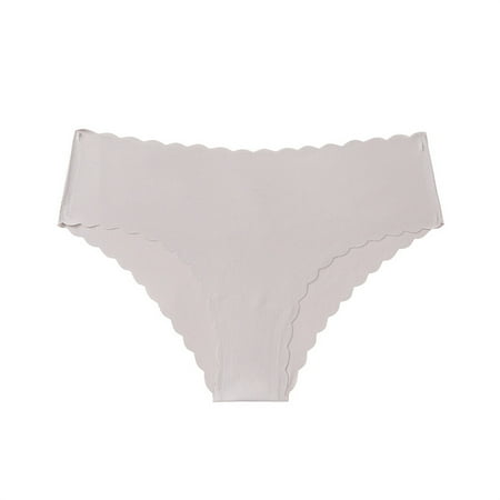 knqrhpse Seamless Underwear for Women No Show Underwear European And American Women Briefs Female Non Pants Female Ice Silk Buttocks Lady Cotton Underwear Panties for Women Khaki L