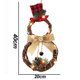 thumbnail image 2 of Adorno colgante de corona de Navidad, adornos de corona de muñeco de nieve de Navidad con decoración de luz Led, 2 of 4