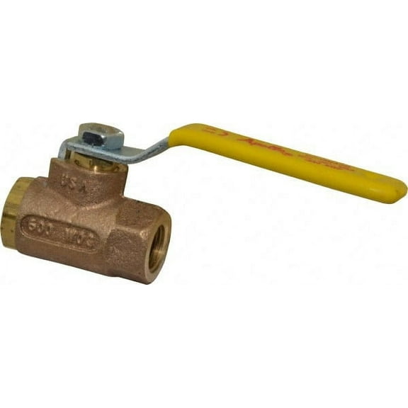 Apollo. 3/8" Pipe, Standard Port, Bronze Steam Service Ball Valve 2 Piece, Inline - One Way Flow, FNPT x FNPT Ends, Lever Handle, 600 WOG, 250 WSP