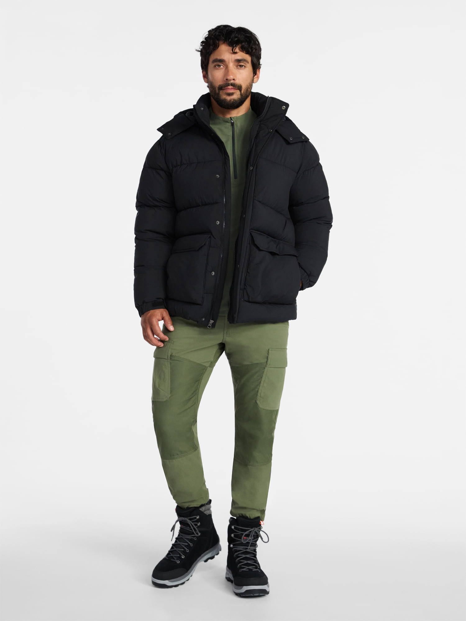 Ozark Trail Men's Hooded Puffer Jacket, Sizes S-3XL