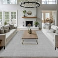 thumbnail image 3 of 6'x9' Area Rugs, Grey Burlap Texture Indoor Outdoor Area Rug for Living Room Bedroom, Farmhouse Vintage Gray Washable Bathroom Rugs Kitchen Floor Carpet Mats Home Decor Aesthetic, 3 of 8