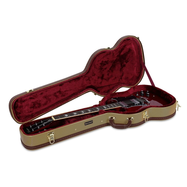 Crossrock Wooden Hard Case For Gibson SG and Similar Style Electric Guitars