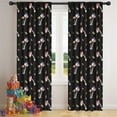 thumbnail image 5 of Blackout Kids Curtains,Colorful Mushroom Leaf Black Pattern Childrens Insulated Curtains Set Of 2,Bedroom Essentials,Toddler Room Decor 42"x84", 5 of 5