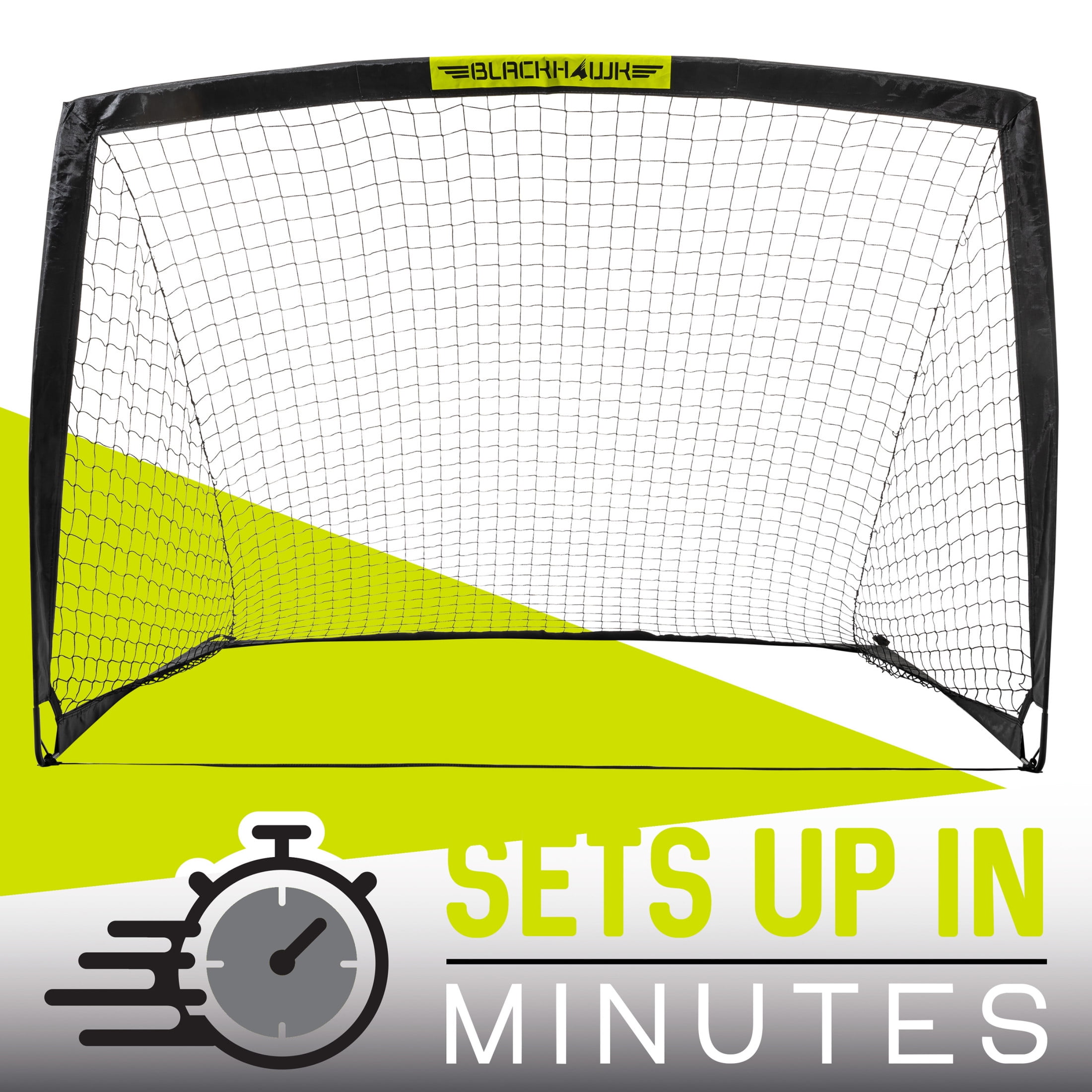 Franklin Sports Blackhawk Soccer Goal - Pop up Nets - Foldable - 6.5' x 3.5' Portable Net - Black