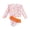 Orange Floral, variant on Emy Dola Girls Rash Guard UPF+ 50 Swimsuit Set Leopard Prints Long Sleeve Bathing Suit Two Piece Bikini Swimwear For 4-7 Years