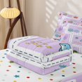 thumbnail image 5 of Manfei Cute Jellyfish Zipper Twin Comforter Sets with Fitted Sheet and 2 Pillowcases, Ocean Cartoon Animal Zipper Bedding Set, Lavender, Polkadot Reversible, 4 Pieces, 5 of 7