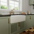 thumbnail image 6 of DeerValley Farmhouse Apron Kitchen Sinks Fireclay 33" Double Bowl Rectangular in White， DV-1K705, 6 of 18
