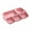 Pink-933, variant on 5-compartment Divided Plates, Plastic Tray Dinnerware with Stackable Design for Easy Storage, Wave and Dishwasher Safe for Family Dinners, Parties, and Outdoor Use,Vsgery