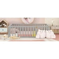 thumbnail image 4 of Pinovk Full Size Wood Daybed Frame with Fence, Gray(OLD SKU:WF289662AAE), 4 of 12