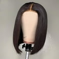 thumbnail image 5 of DOPI Brazilian Black Short Straight Hair Natural Vertical Wig High Eemperature Wire, 5 of 5
