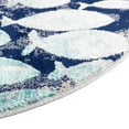 thumbnail image 6 of Rugs.com Ariel Collection Rug – 4 Ft Round Blue Medium Rug Perfect For Kitchens, Dining Rooms, 6 of 8