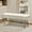 White, variant on Entryway Bench, 40'' Upholstered Bedroom Benches, End of Bed Bench with Metal Legs, for Decorative, Living Room, Dining Room, Black Bench