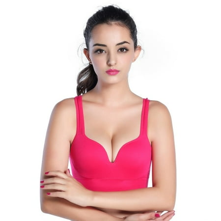

Sexy Women Wireless Push Up Padded Bra Seamless Yoga Fitness Sports Bra Top S-XL