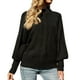 thumbnail image 1 of Gibobby Suéter de Cuello Redondo para Mujer, Suéter clásico de algodón Suave con Cuello Barco para Mujer Suéter para Mujer(Negro,CH), 1 of 5