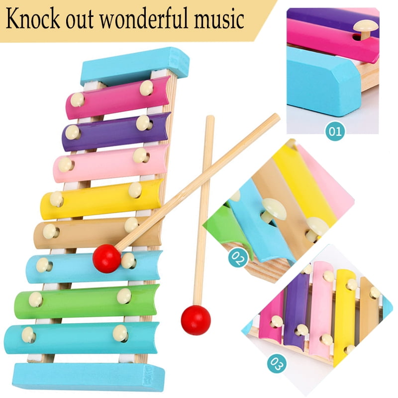 Developmental 8 key Xylophone Music Percussion Instrument Toy Christmas Gift 