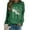Green, variant on New Fashion Women's Loose Top Autumn and Winter Long Sleeve Round Neck Printed Casual Sweater