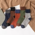 thumbnail image 2 of 5 Pairs Men Socks Super Thick Thermal Hiking Winter Warm Boot Heavy Soft Cozy Socks Colorful Novelty Socks for Men & Women, 2 of 10