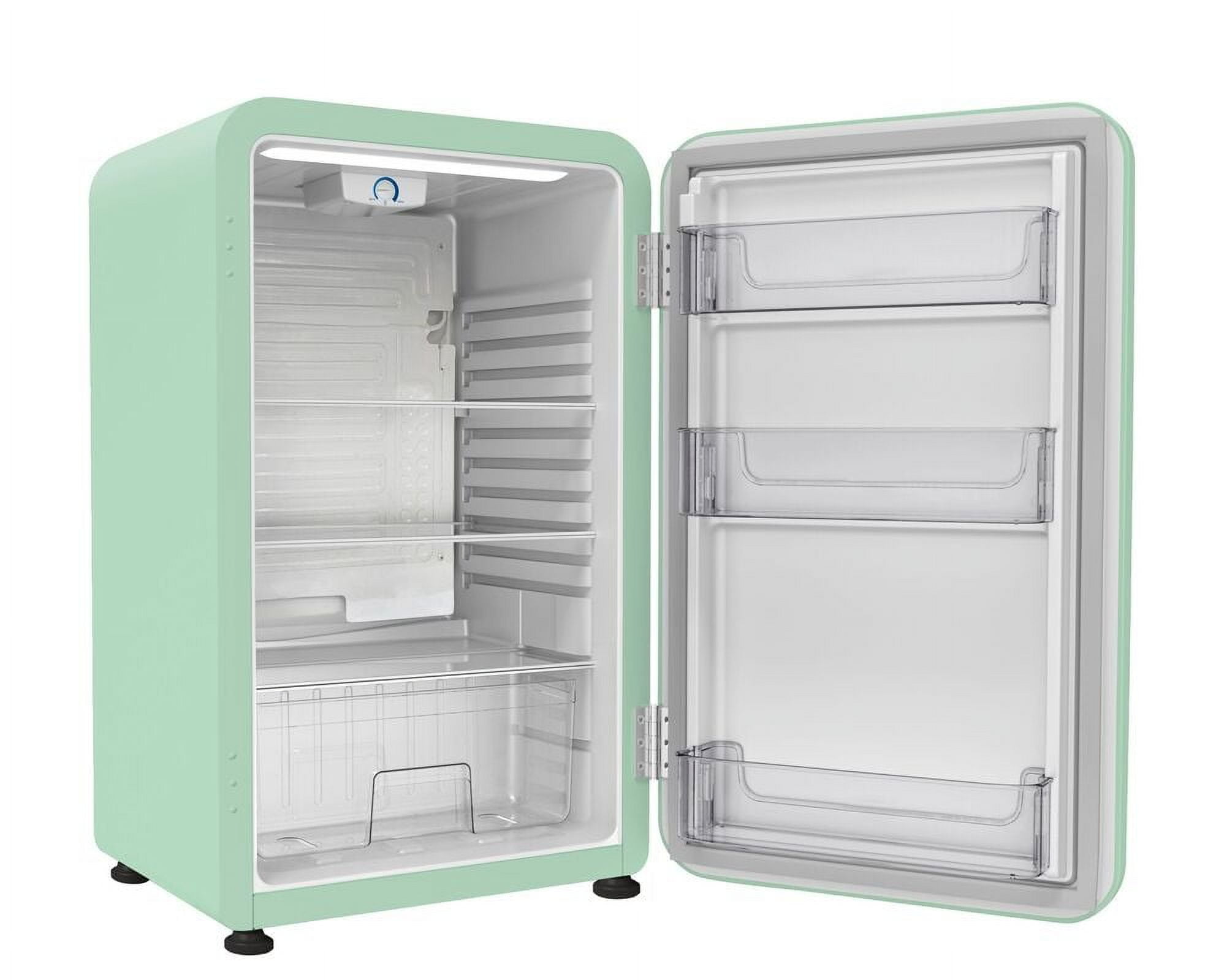 Crosley Classic Series 3.2 Cuft 1-Door Compact Refrigerator, Retro Mint Green
