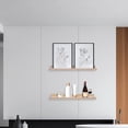 thumbnail image 2 of 24 Inch Floating Shelves Natural Wood Set of 3, Wall Mount Picture Ledge Wooden Wall Shelf for Home Decoration Nursery Book Shelves for Bedroom, Living Room, Office, Kitchen, 3 Same Dimensions, 2 of 14