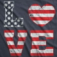 thumbnail image 2 of Womens Love American Flag T Shirt Cute Patriotic Red White and Blue Tee Womens Graphic Tees, 2 of 9