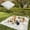 ♥White_New#3629, variant on Extra Large Picnic Blanket 70.86x70.86in | Outdoor Foldable Mat with Rainproof Backing | White Polyester Cotton | Machine Washable | Lightweight Portable | Camping Beach Grass Use