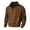 Brown, variant on lnmuld Men's Sweatshirts Mens Autumn and Winter Sweatshirt Stitching Long Sleeve Lapel Hooded Top Size:3XL
