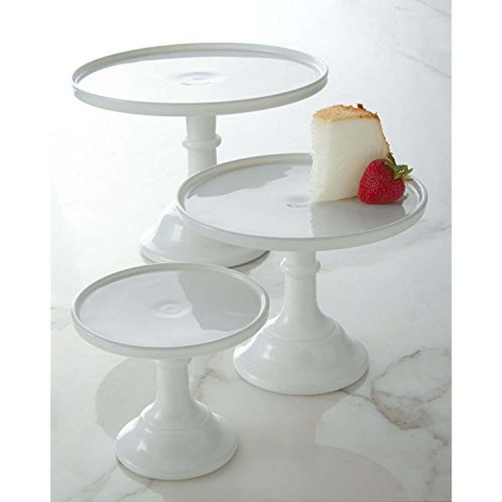 Milk White 9" Glass Cake Stand Made in the USA By Mosser Glass