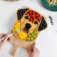 thumbnail image 4 of Decorative Dog Shaped Cheese Board, Cute Charcuterie Platter for Serving Foods, Wooden Serving Trays with compartment, Housewarming Gifts For Birthday, Holiday Gathering, 4 of 8