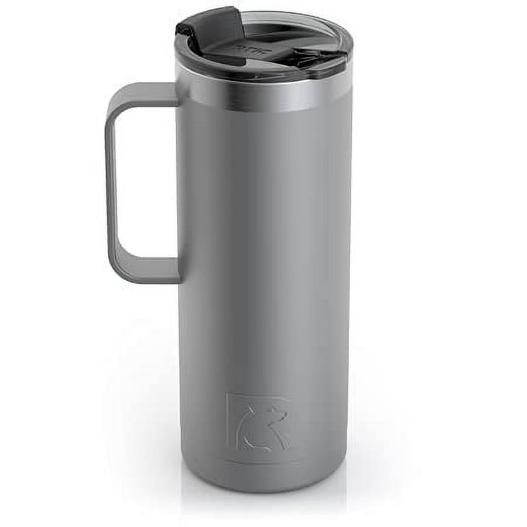 RTIC 20 oz Coffee Travel Mug with Lid and Handle, Stainless Steel Vacuum-Insulated Mugs, Leak, Spill Proof, Hot Beverage and Cold, Portable Thermal