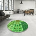 thumbnail image 4 of Ahgly Company Machine Washable Indoor Round Transitional Emerald Green Area Rugs, 5' Round, 4 of 7
