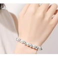 thumbnail image 4 of EOEMY Fashion 925 Silver Beads Bangle Bracelet Womens Girl Jewelry Accessories Wedding, 4 of 9