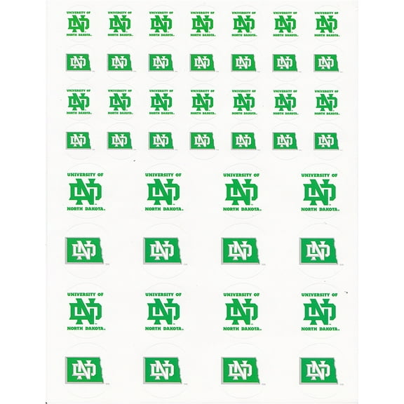 North Dakota Fighting Sioux Small Sticker Sheet - 2 Sheets