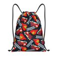 thumbnail image 1 of Wukai Fire Rescue With Red Helmet And Truck Print Drawstring Backpack Bag Sport Gym Sackpack Large Size String Backpack Cinch for Women and Men-Medium, 1 of 6