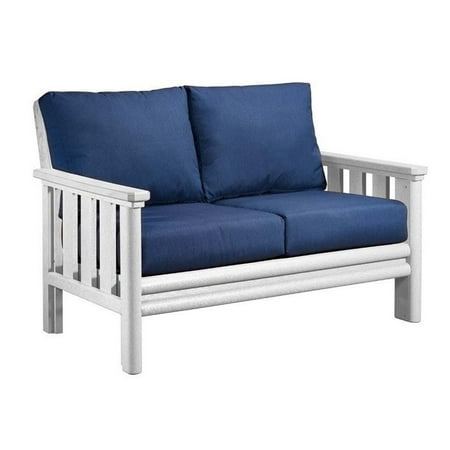 Cr Plastic Stratford Patio Loveseat In White Milano Charcoal Cr Plastic Stratford Patio Loveseat In White Milano Charcoal Com
