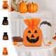 thumbnail image 1 of Bolsa de regalo de caramelos de Halloween | Cordón de malla no tejida | Diseño festivo Negro Naranja | Almacenamiento de golosinas reutilizables | 20x17x8cm | Embalaje ligero para fiestas, 1 of 6
