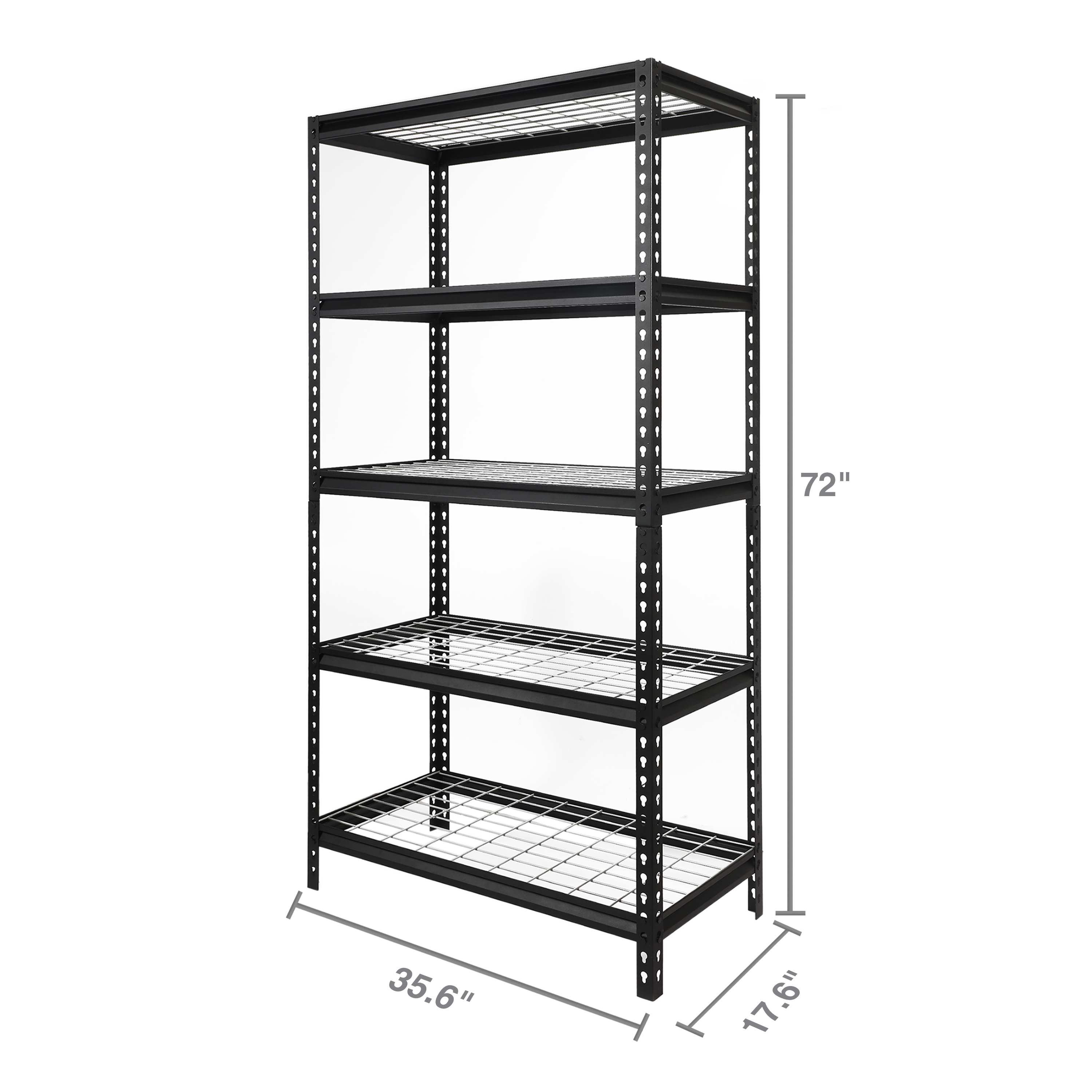 WORKPRO 36-Inch-W x 18-Inch-D x 72-Inch-H 5-Tier Freestanding Shelf, Storage Rack, Adult - image 3 of 10