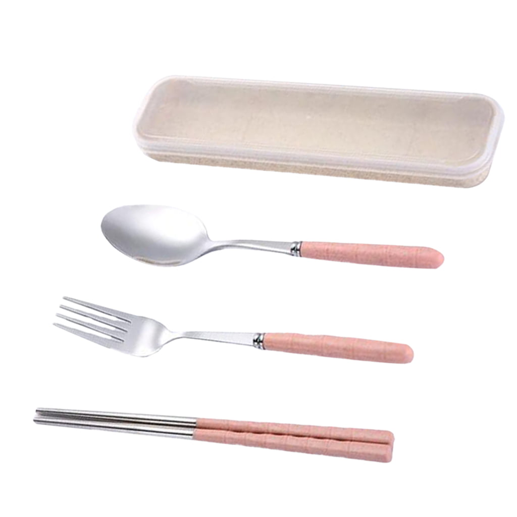 Do Buy 3 PCS Outdoor Flatware Set Fork Spoon Chopsticks/Travel Flatware Set with a Case 