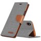 thumbnail image 1 of Funda de piel para iPhone X/Xs, color gris, 1 of 5