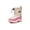 Pink, variant on Apakowa Kids Boys Girls Snow Boots Side Zipper Water Resistant Warm Winter Boots (Toddler/Little Kid)