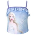 thumbnail image 3 of Disney Frozen Elsa UPF 50+ Tankini Top and Bikini Bottom Swim Set Toddler to Little Kid, 3 of 5