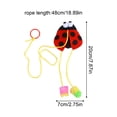 thumbnail image 3 of 3-Pack Plush Pull String Cat Toy Set, Realistic Bee and Mouse Shapes, Interactive Self-Play for Indoor Cats, Boredom Relief(Red), 3 of 6