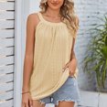 thumbnail image 2 of ZyeKqe Womens Tank Tops Eyelet Crewneck Casual Summer Tops Basic Sleeveless Shirts Loose Fitted, 2 of 5