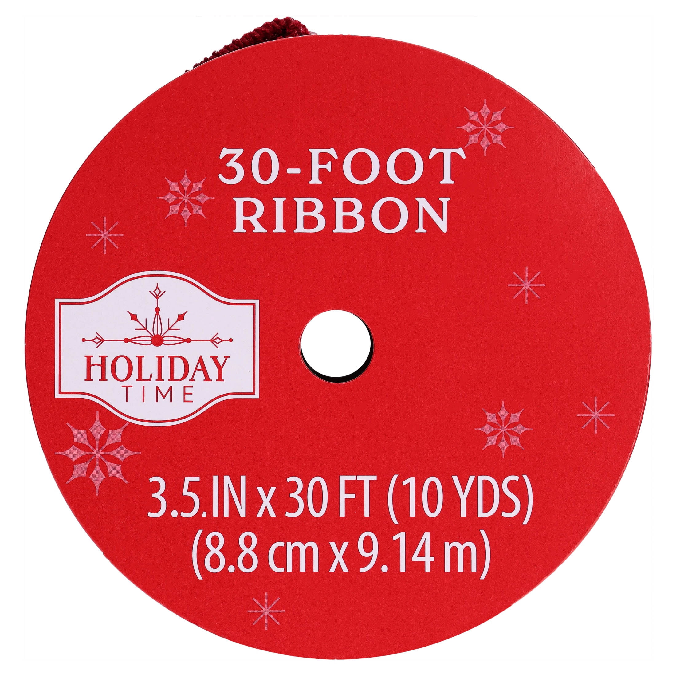 Red Velvet Christmas Ribbon, 3.5" x 30', by Holiday Time