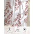 thumbnail image 6 of Sheer Curtains 72 Inches Long, Red Botanical Semi Sheer Curtains Light Filtering Window Treatment, Pastoral Elegant Spring Floral Privacy Voile Drapes for Living Room Bedroom 52x72 Inch, 6 of 7