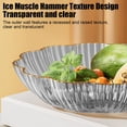 thumbnail image 4 of Crystal Fruit Bowl, Stackable Serving Tray With Hammered Texture and Gold Trim, for Living Room Coffee Table, Gray, 4 of 6