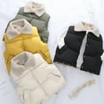 thumbnail image 4 of Esaierr 2-10Y Kids Toddler Girls Boys Denim Vest Lamb Velvet Waistcoat Solid Colors Sleeveless Jacket Winter Padded Jacket Warm Tops, 4 of 7