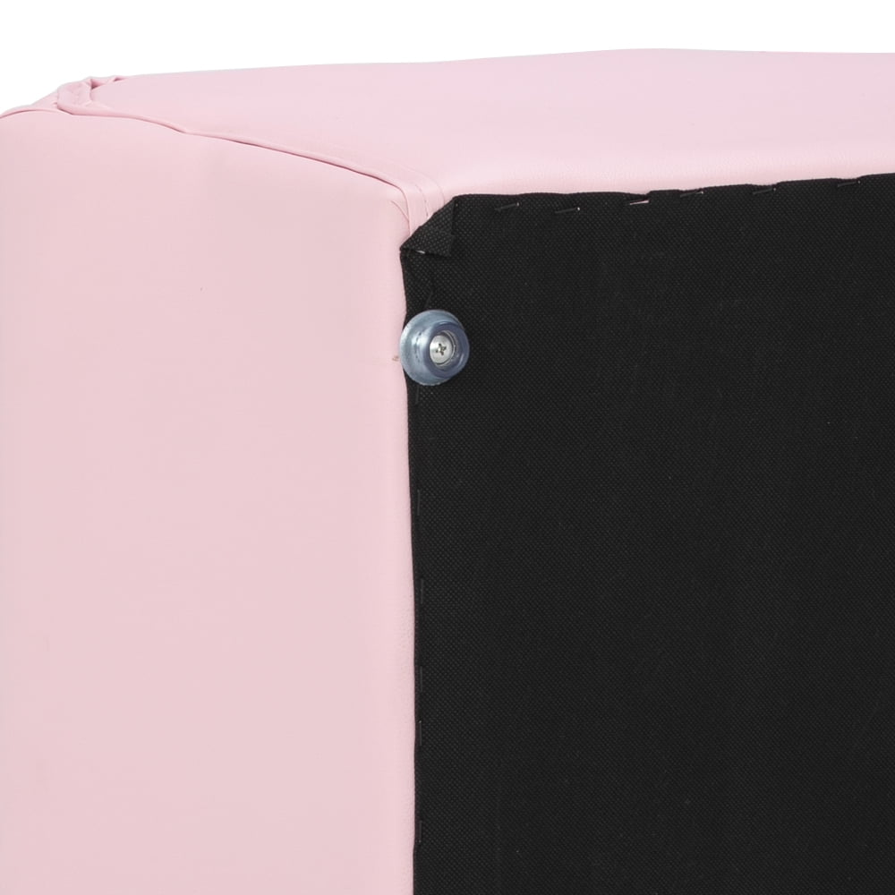 Kepooman Children Single Sofa Bent Back Modern Accent Fabric Chair Single Sofa Comfy Upholstered Arm Chair Living Room Furniture, Pink Kepooman Children Single Sofa Bent Back Modern Accent Fabric Chair Single Sofa Comfy Upholstered Arm Chair Living Room Furniture, Pink