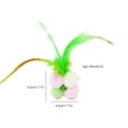 thumbnail image 2 of Cat Chew Ball Plush Interactive Cat Faux Feather Ball Kitten Play Ball with Bell, 2 of 10